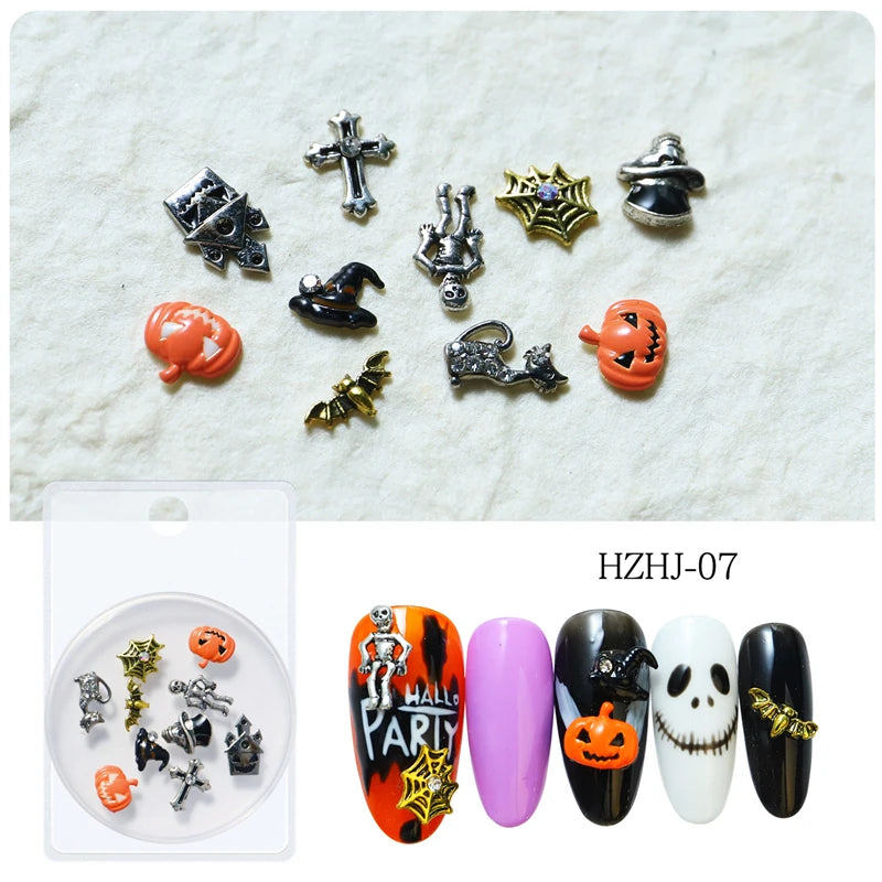 CHS035  Snowflake Christmas Halloween Ornaments Nail Art Decorations Nail Art Mixed Alloy Christmas Series Nail Art Accessories