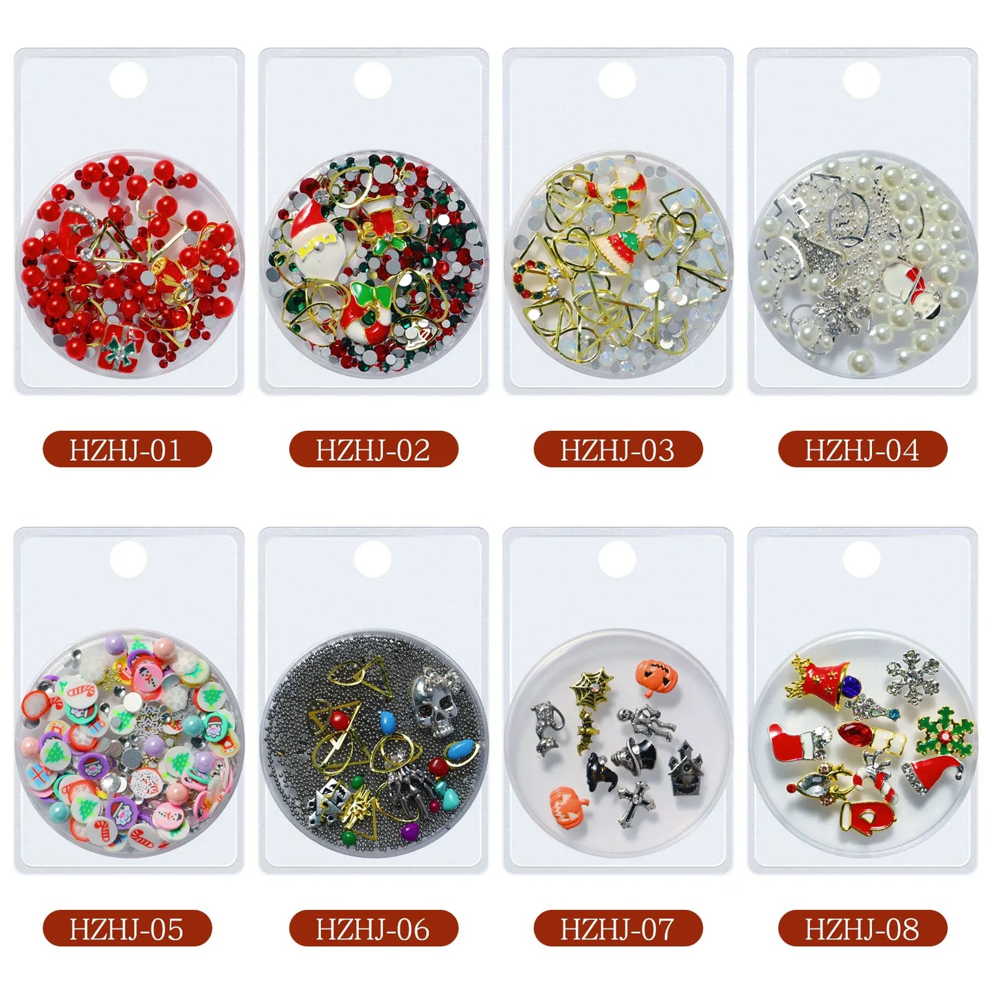 CHS035  Snowflake Christmas Halloween Ornaments Nail Art Decorations Nail Art Mixed Alloy Christmas Series Nail Art Accessories