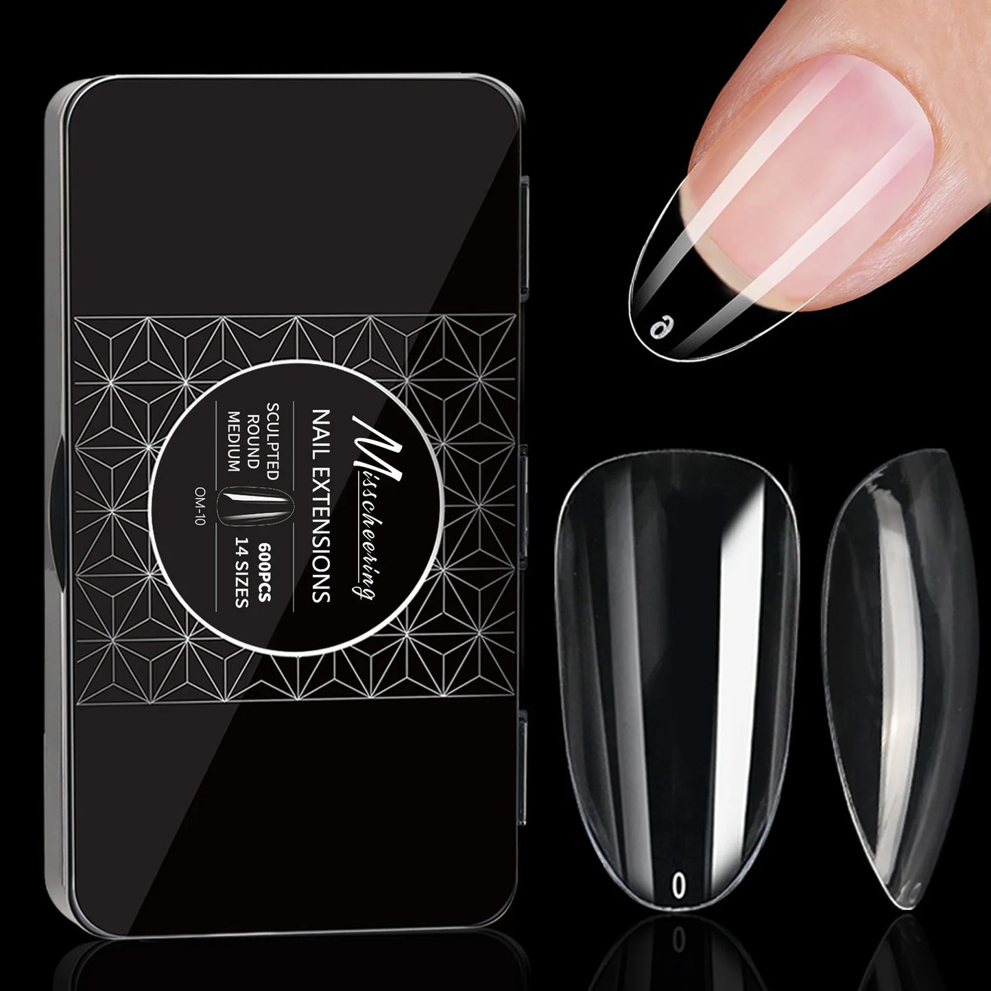 New high quality full cover nails tips extension almond wholesales square nail tips coffin soft gel press on tips clear