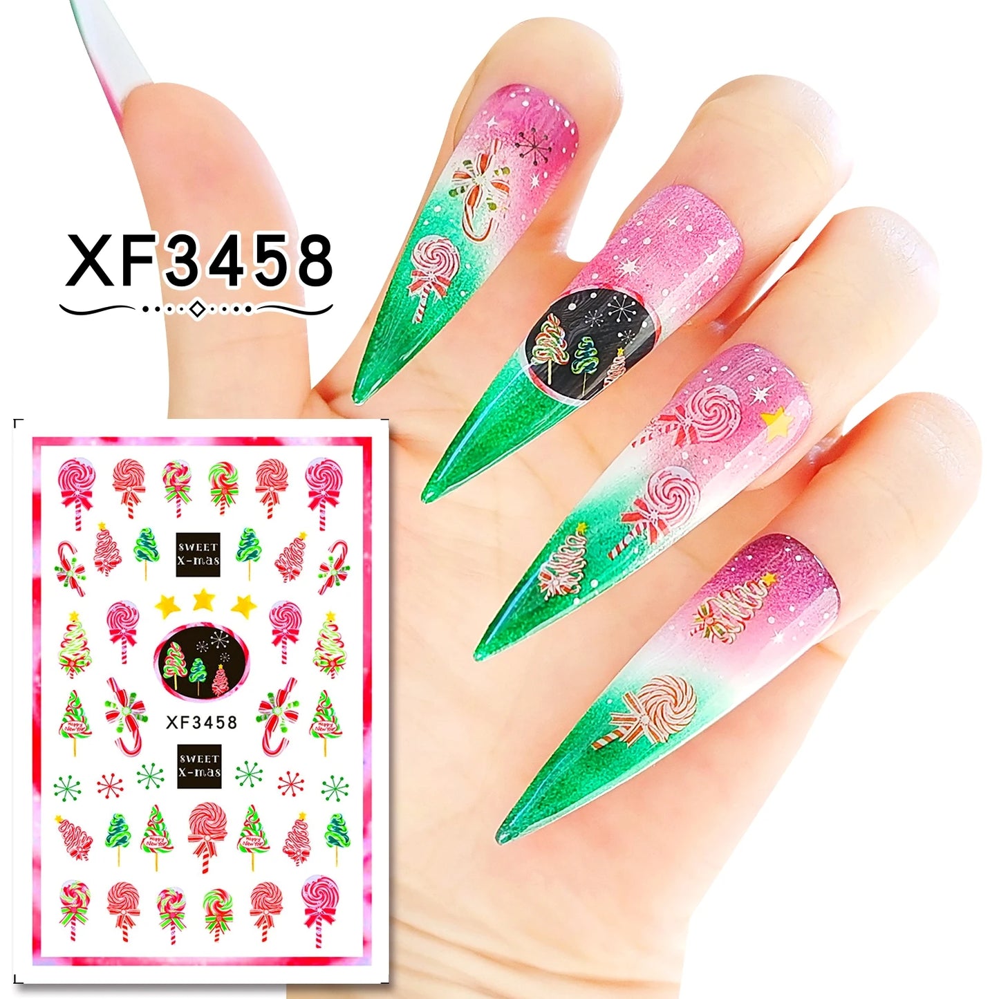 CHS019  New Christmas Stickers Nail Art Decorative Stickers