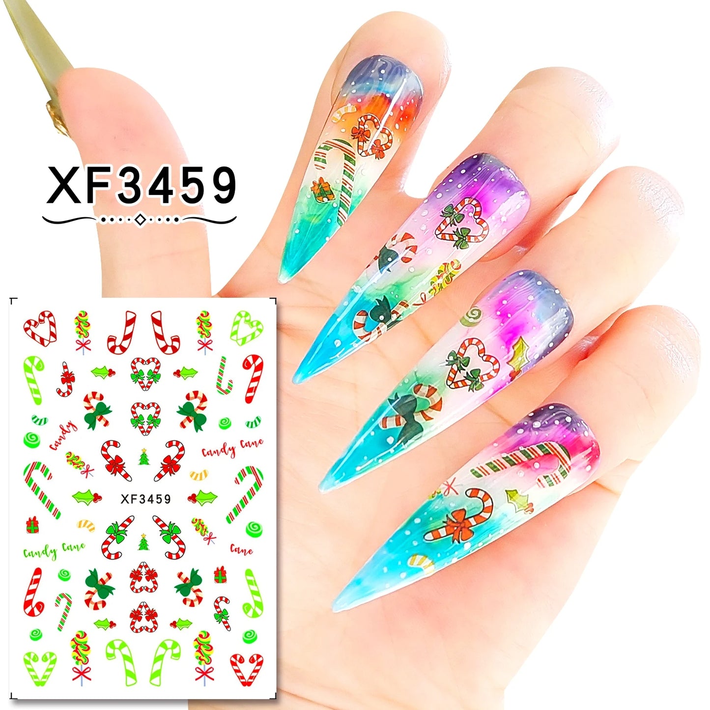 CHS019  New Christmas Stickers Nail Art Decorative Stickers