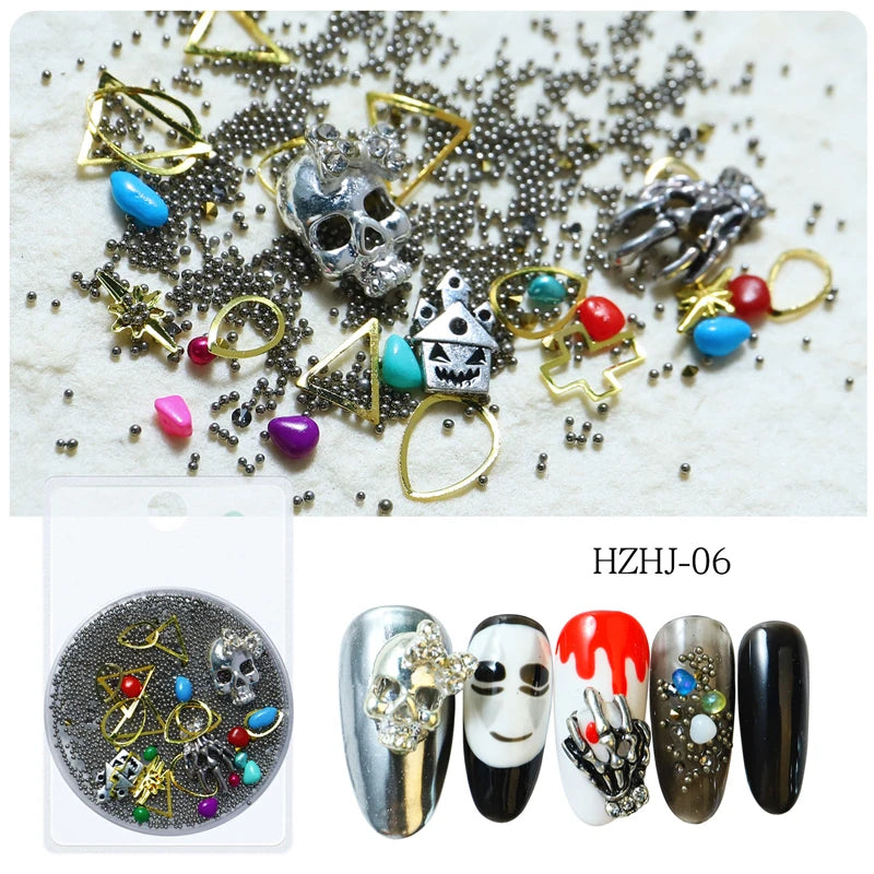 CHS035  Snowflake Christmas Halloween Ornaments Nail Art Decorations Nail Art Mixed Alloy Christmas Series Nail Art Accessories