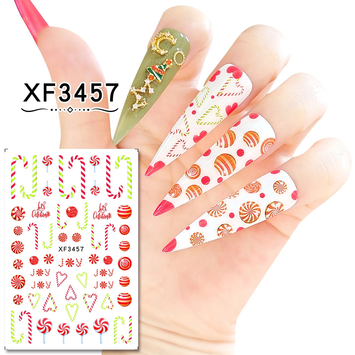 CHS019  New Christmas Stickers Nail Art Decorative Stickers