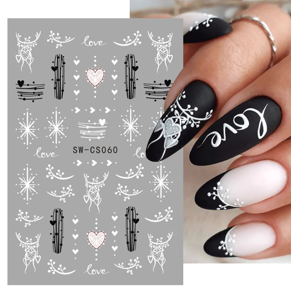 VAL002  Valentine's Day Nail Art Stickers Wholesale Cross-Border Valentine's Day Love Balloon Gift Nail Decals