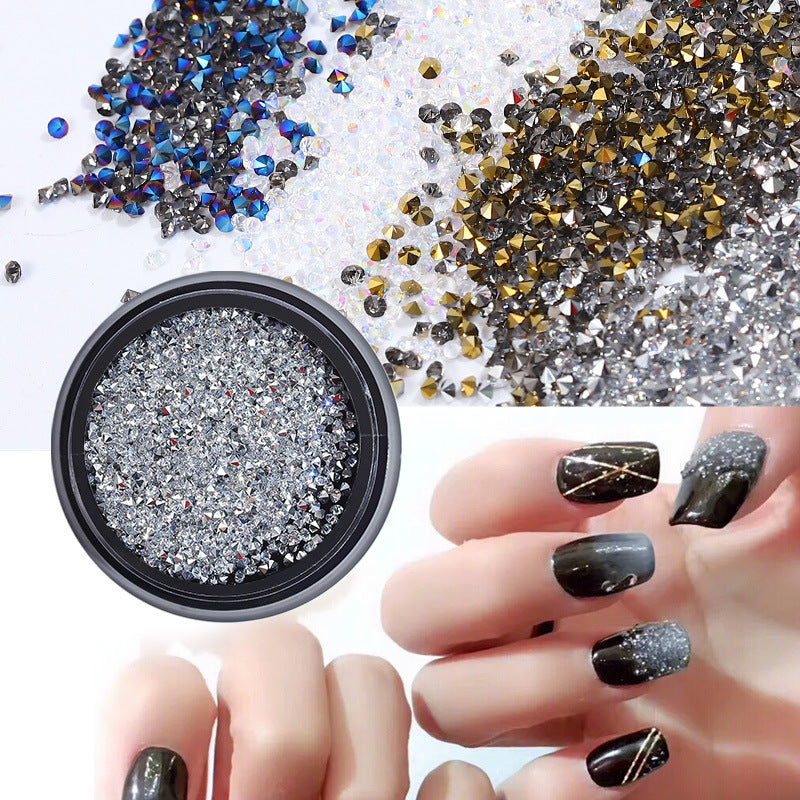 FDMC021 Nail Art Jewelry Nail Sequin Beads, Crystal Sand Micro Beads Micro Diamonds Tip Bottom Diamond Jewelry Diamonds