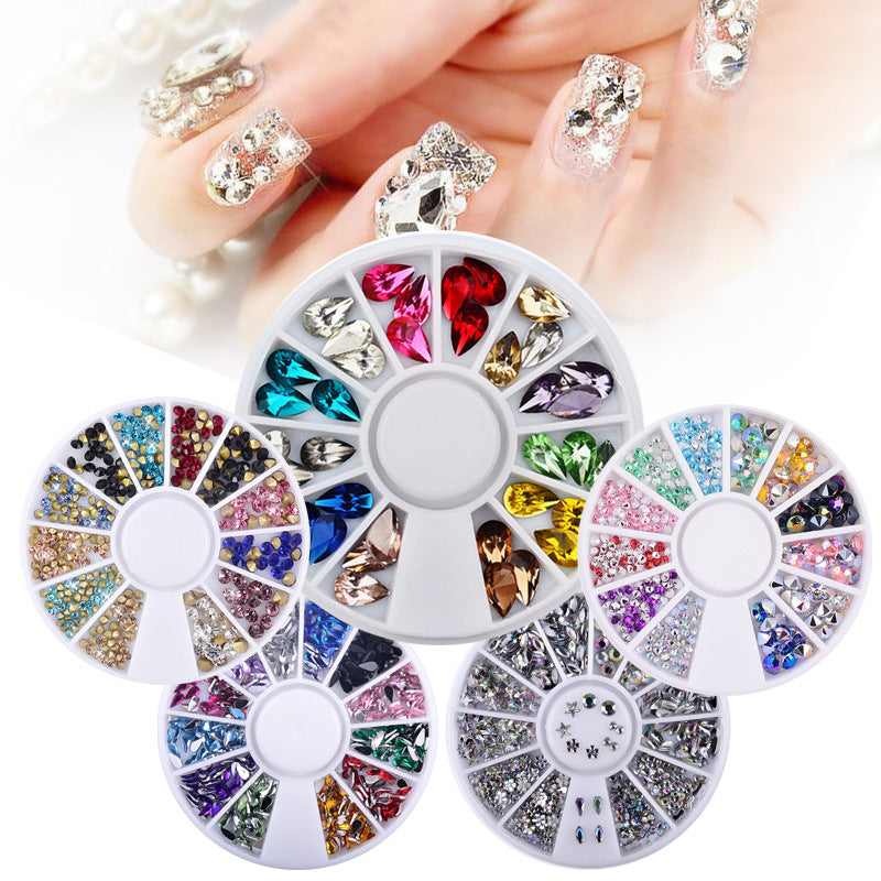 FDME006 Wholesale of nail decorations, rhinestones and white diamonds disc accessories