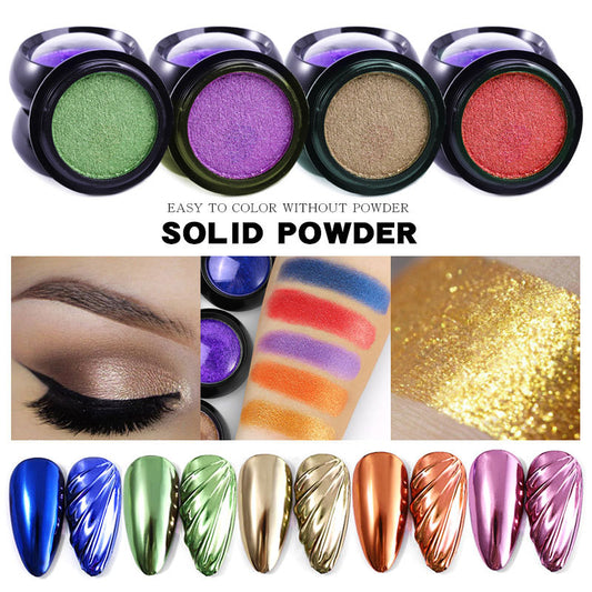 FFMA006 Nail Art Solid Magic Mirror Powder, Cosmetic Grade Solid Mirror Powder, Titanium Gold Powder