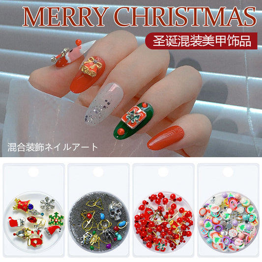 FDMC033 New Snowflake Christmas Halloween Ornaments, Nail Art Decorations, Nail Art Mixed Alloy Christmas Collection