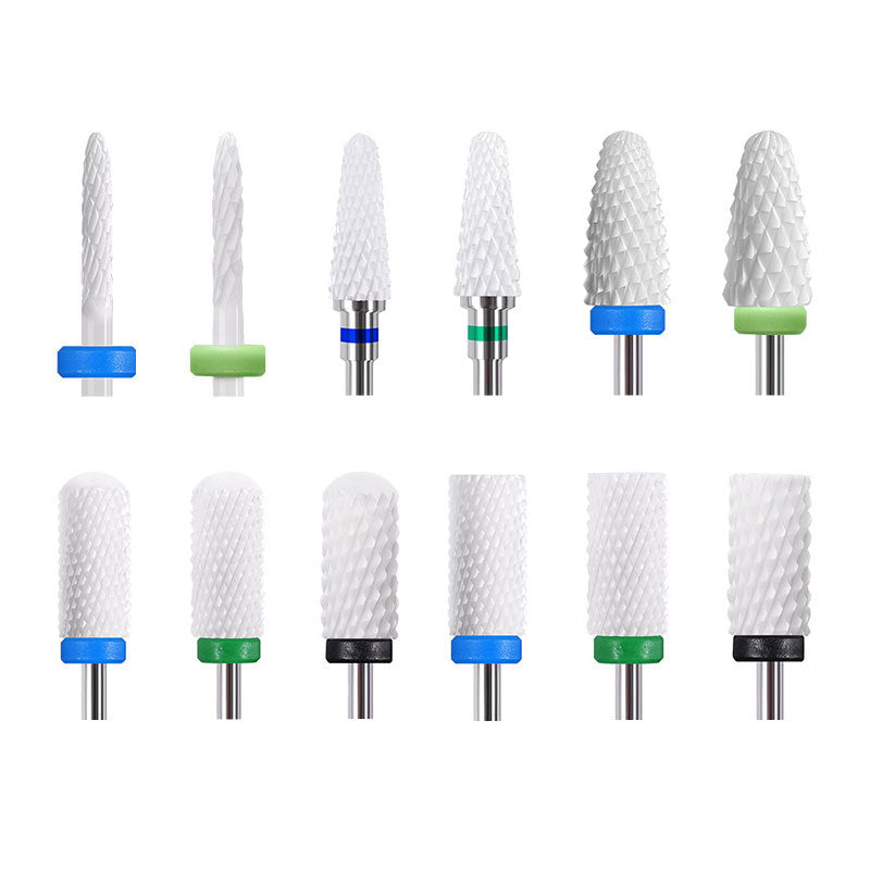 FMT005 Ceramic Drill Bits Single Ceramic Cylindrical Round Head Type Electric Nail Grinder