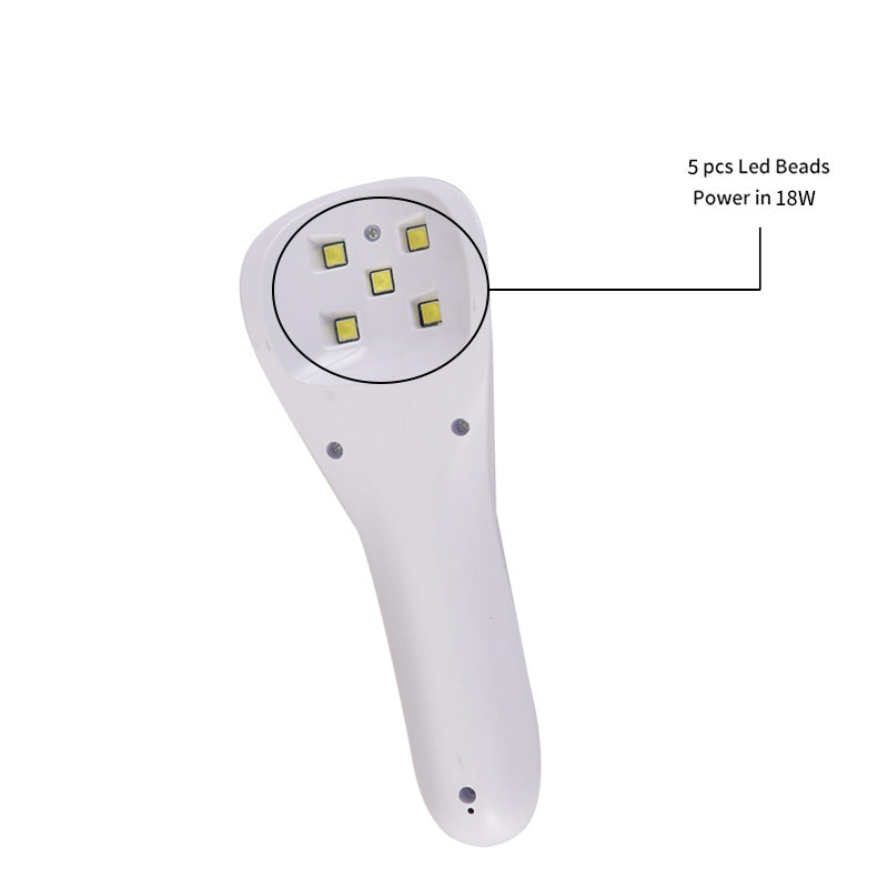 FNL012 Nail Art Handheld Phototherapy Lamp, Portable Rechargeable Mini Nail Lamp, LCD Display Timing Nail Dryer