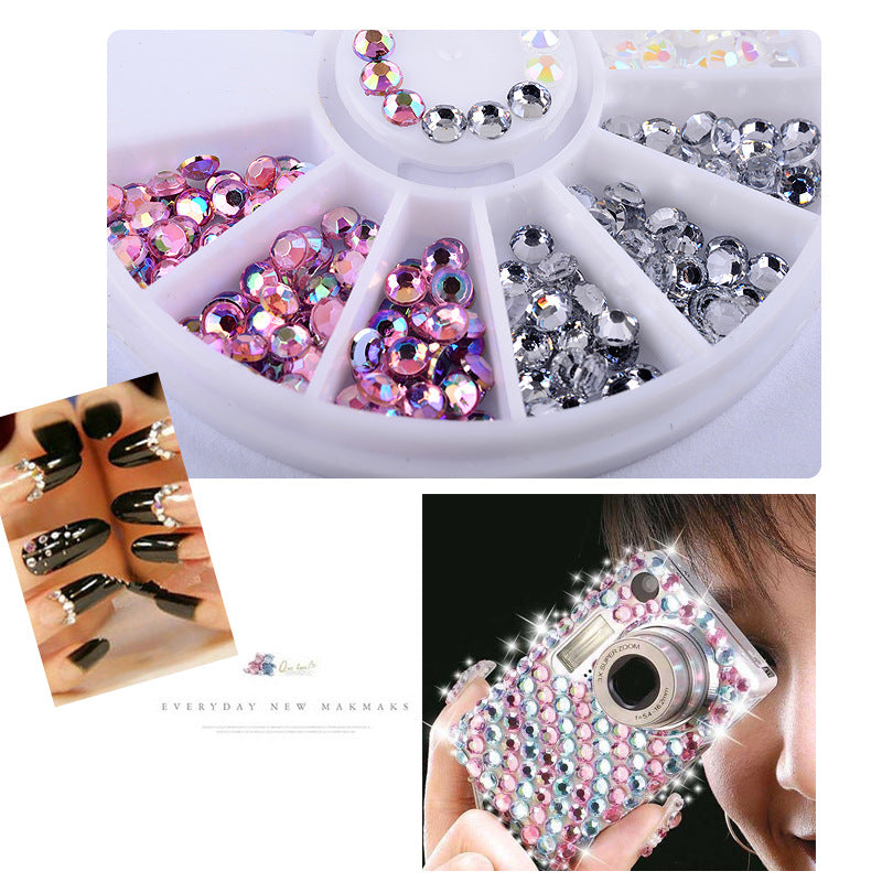 FDME014 Wholesale nail decorations, jelly AB acrylic jewelry nail stickers