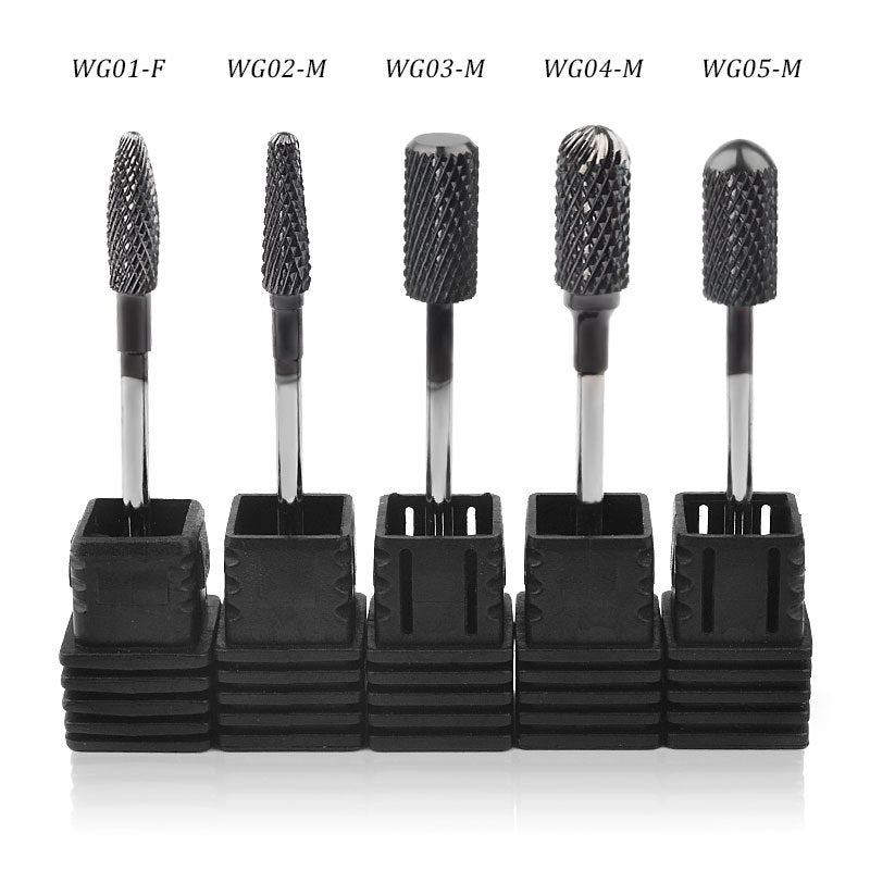 FMT013 Electroplating alloy black tungsten steel drill bits Nail grinding and polishing machine drill bits