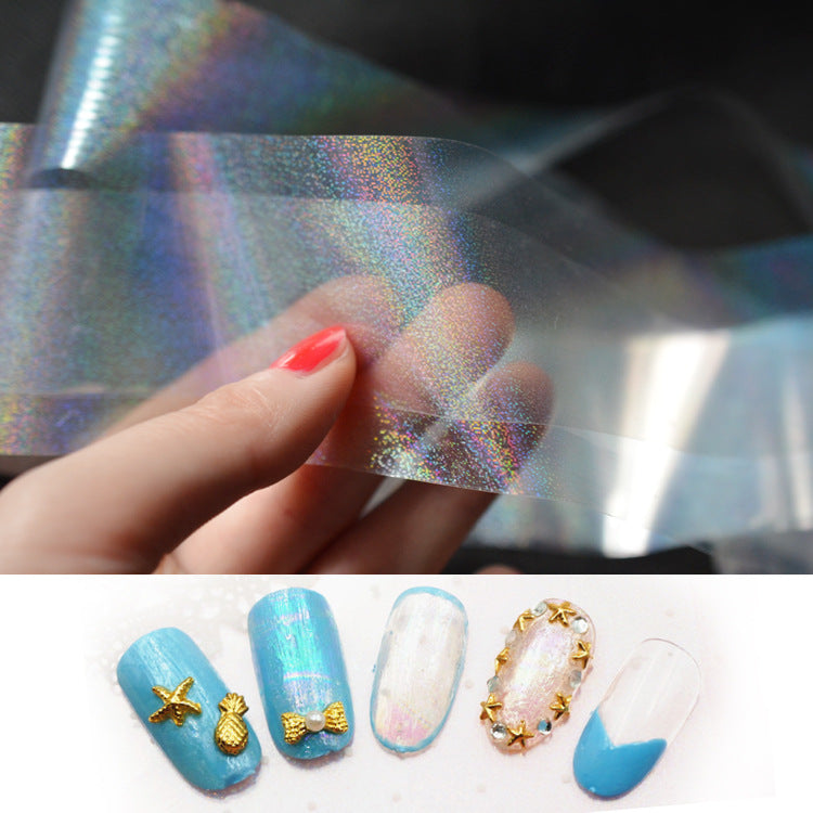 FSMA009 New transparent colorful starry sky paper, nail decoration, transparent starry sky stickers