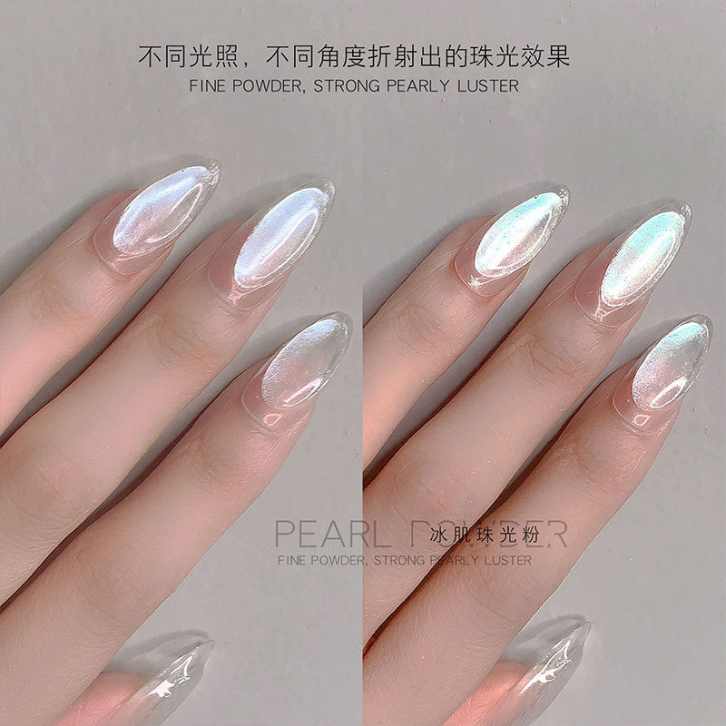 FFMA003 New Popular ice cube manicure pearl powder, ice muscle powder, fairy highlight powder, ice through