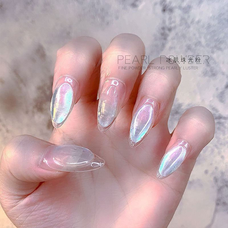 FFMA003 New Popular ice cube manicure pearl powder, ice muscle powder, fairy highlight powder, ice through