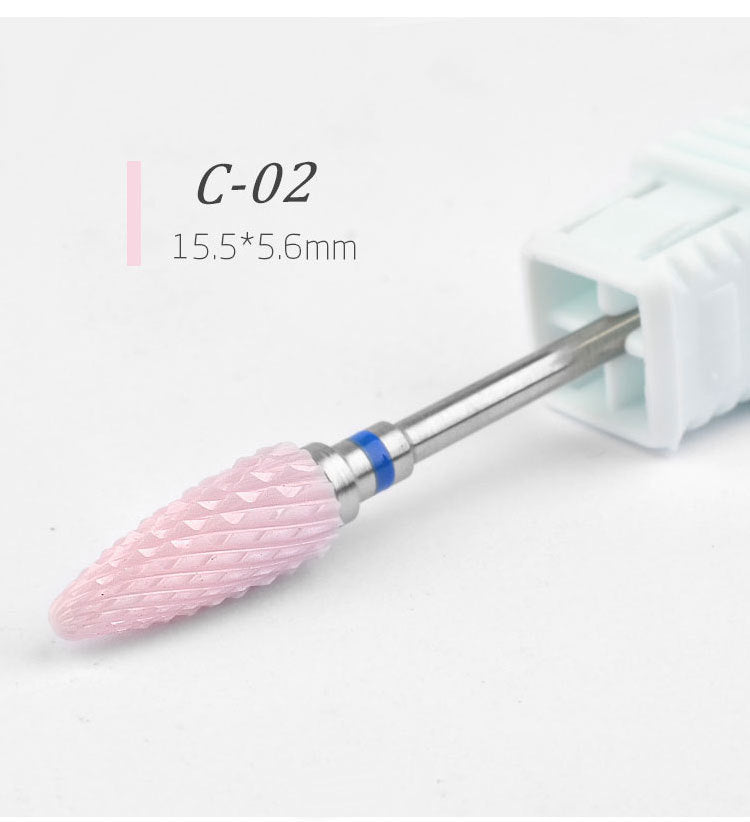 FMT003 New Ceramic Pink Nail Drill Bits   Electric Nail Grinder Tool