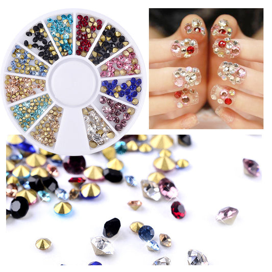 FDME006 Wholesale of nail decorations, rhinestones and white diamonds disc accessories