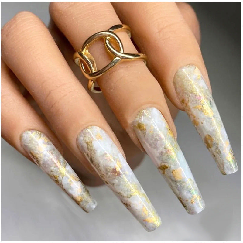 FSMB013 New nail art gold foil silk, 12-color boxed thin gold and silver foil fragments, DIY decorative tin foil