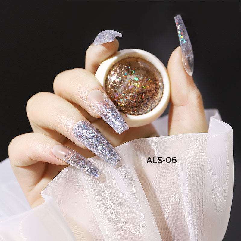 FFMB003 Irregular laser starry sky fragments sequins, nail stickers color-changing glitter