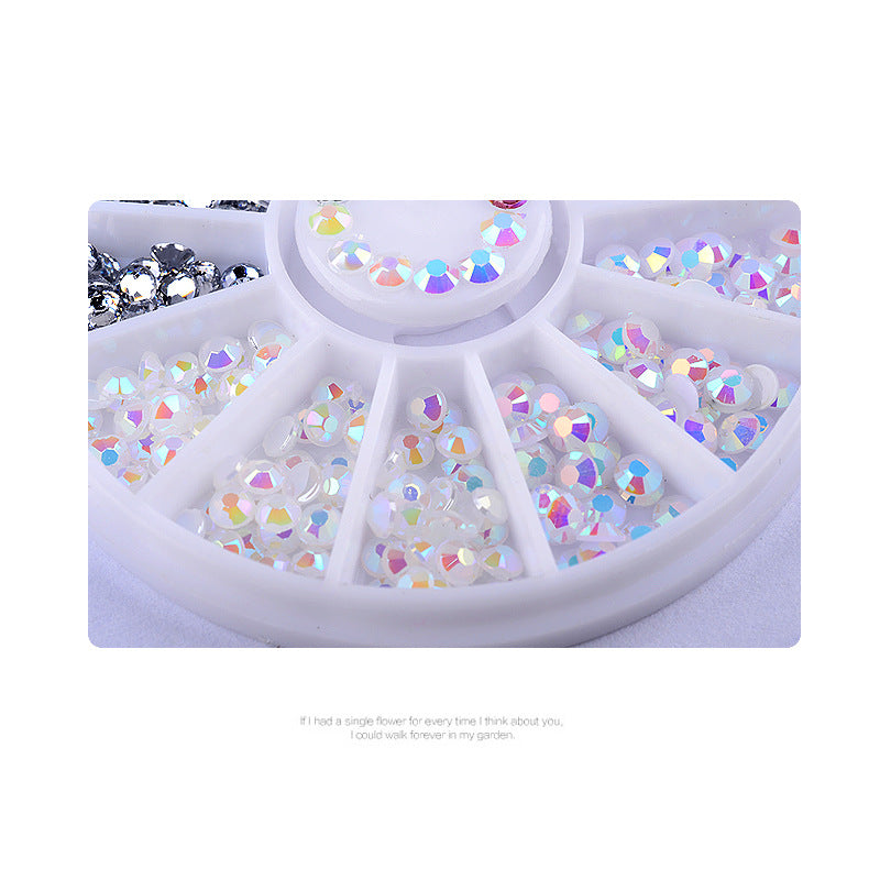 FDME014 Wholesale nail decorations, jelly AB acrylic jewelry nail stickers