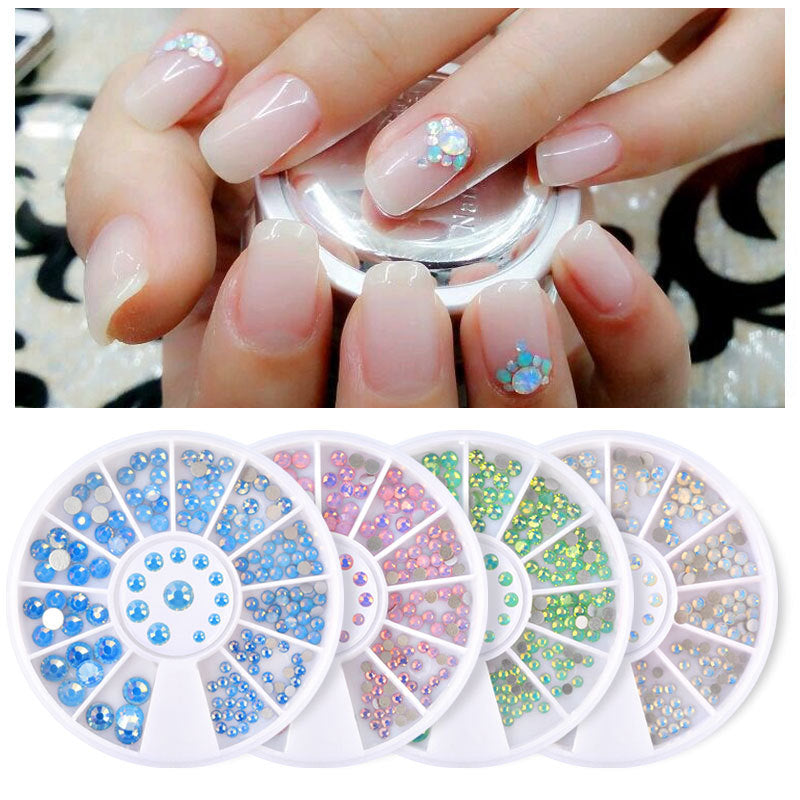 FDME013 Nail Art Jewelry Protein Rhinestone Symphony Flat Snow Protein Nail Sticker Diamond Disc Pack