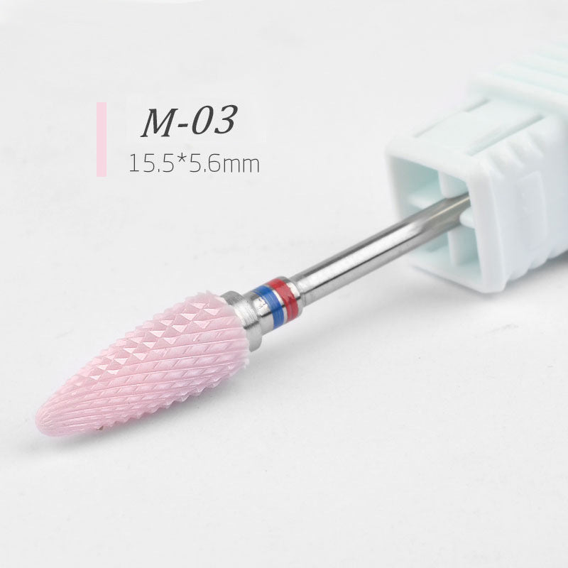 FMT003 New Ceramic Pink Nail Drill Bits   Electric Nail Grinder Tool