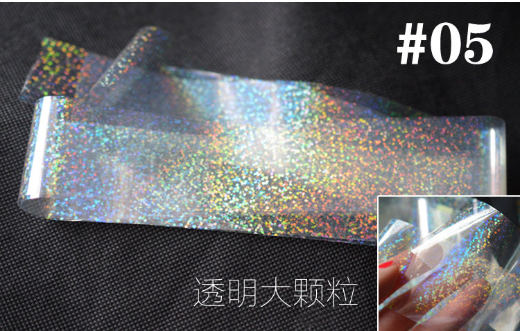 FSMA009 New transparent colorful starry sky paper, nail decoration, transparent starry sky stickers