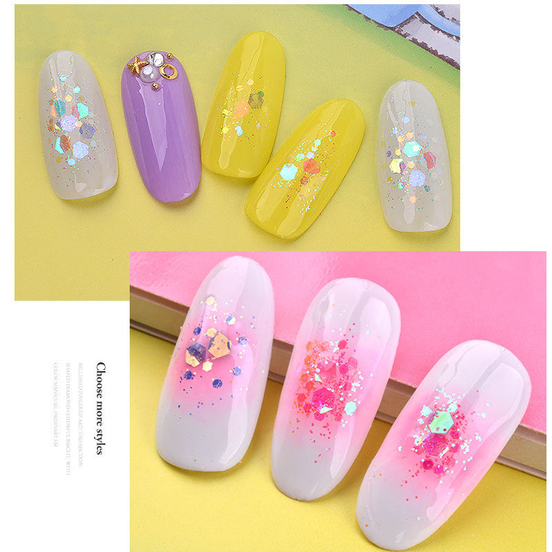 FFMB009 Nail art sequins, super glitter thickness mixed glitter powder, magic combination sequins DIY phototherapy nail decoration