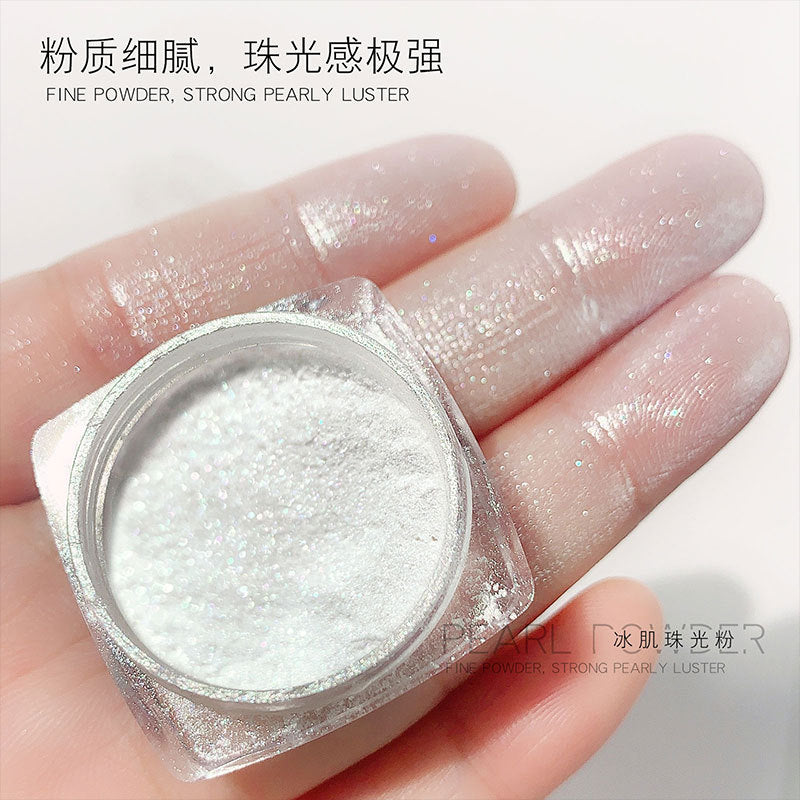 FFMA003 New Popular ice cube manicure pearl powder, ice muscle powder, fairy highlight powder, ice through