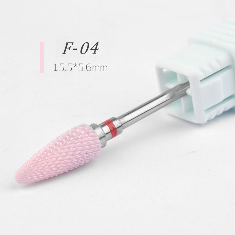 FMT003 New Ceramic Pink Nail Drill Bits   Electric Nail Grinder Tool