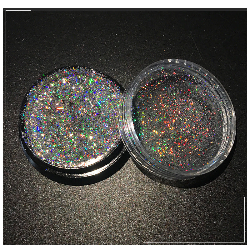 FFMA011 Laser Glitter Powder, Flake Rainbow Cloud Brocade Powder, Laser Chameleon Glitter Powder, Magic Mirror Powder 0.2g