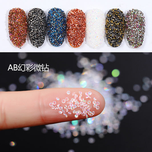 FDMC021 Nail Art Jewelry Nail Sequin Beads, Crystal Sand Micro Beads Micro Diamonds Tip Bottom Diamond Jewelry Diamonds