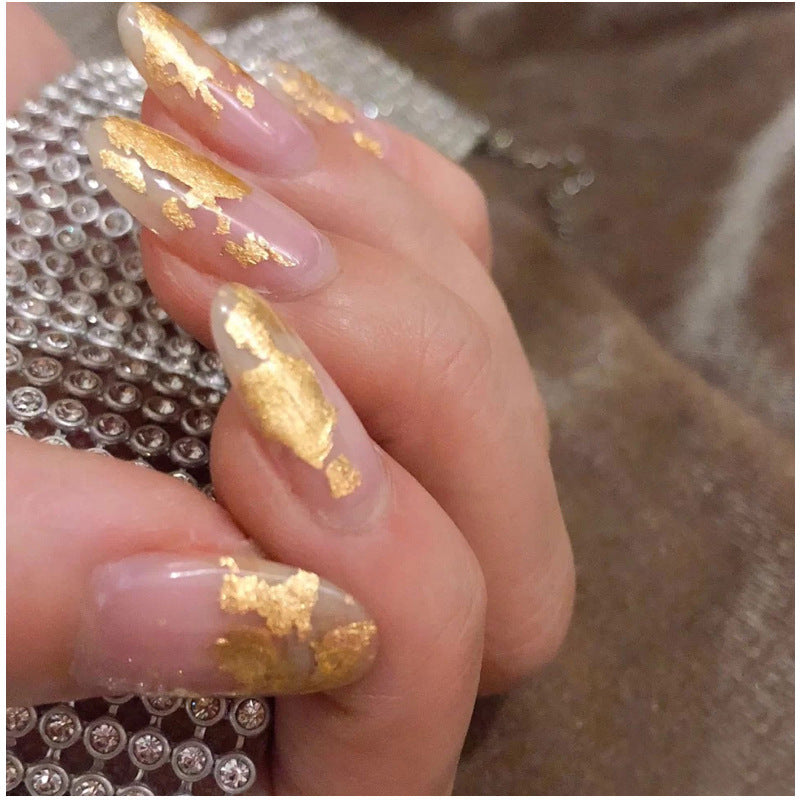 FSMB013 New nail art gold foil silk, 12-color boxed thin gold and silver foil fragments, DIY decorative tin foil