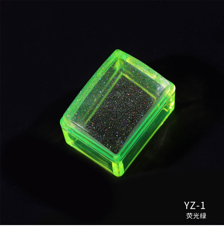 FYMA009 Nail Fluorescent Laser Silicone Stamp, Scraper Cover, Transparent Silicone Stamp Head, Nail Printing Plate