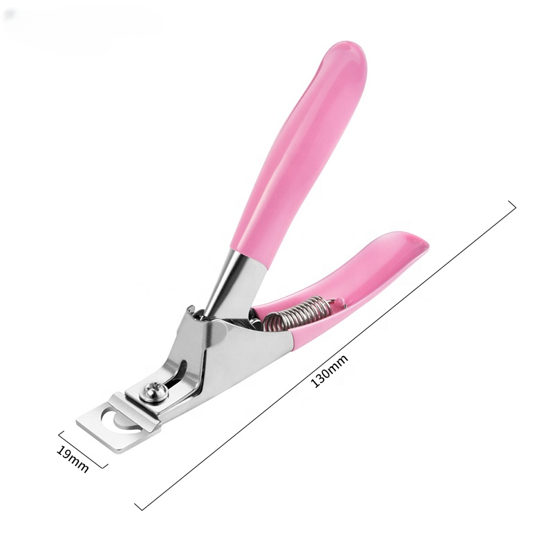 NNC005  Professional Nail Cutter Acrylic UV GEL False Tips  Edge Clipper Pink Color