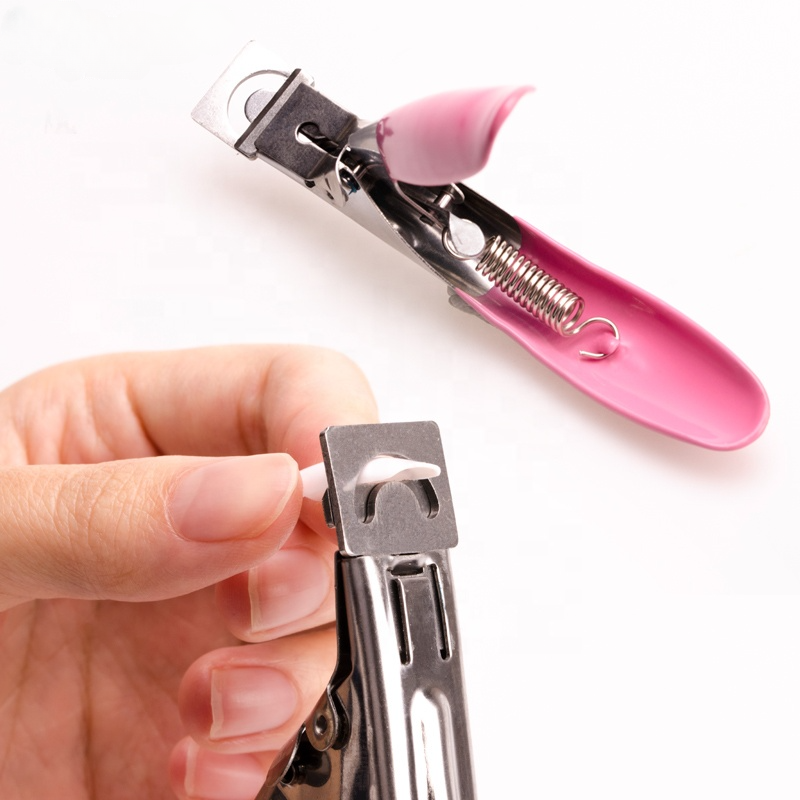 NNC005  Professional Nail Cutter Acrylic UV GEL False Tips  Edge Clipper Pink Color