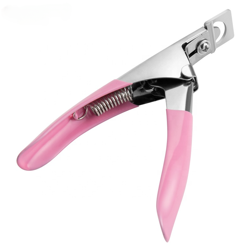 NNC005  Professional Nail Cutter Acrylic UV GEL False Tips  Edge Clipper Pink Color