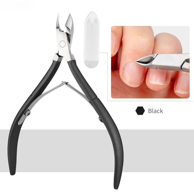 NNC010  Stainless Steel Dead Skin Remover Cut Nail Art Cuticle Scissor Nippers Clipper for Trimming Pedicure Care