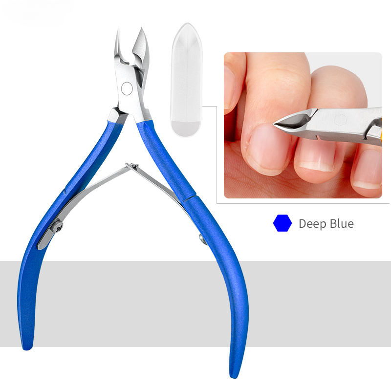 NNC010  Stainless Steel Dead Skin Remover Cut Nail Art Cuticle Scissor Nippers Clipper for Trimming Pedicure Care