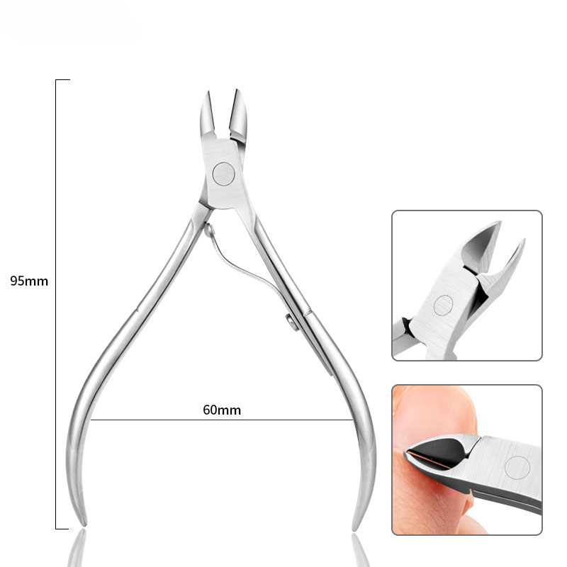 NNC002  High Quality Stainless Steel Rainbow Nail Art Cuticle Nipper Dead Skin Remover Cutter