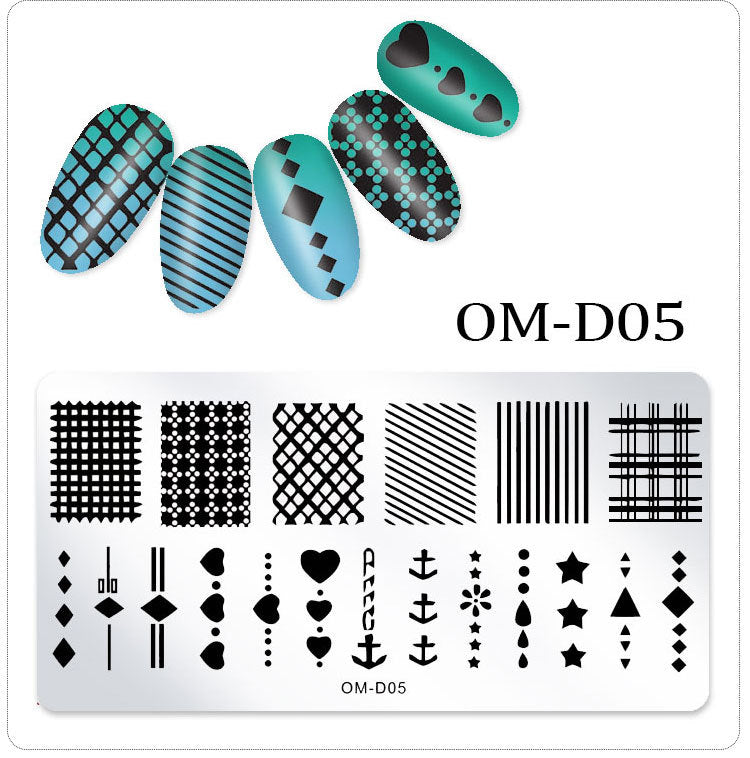 FYMB002 Nail art transfer steel plate, rectangular printing oil, transfer printing steel plate, blue film painted plate