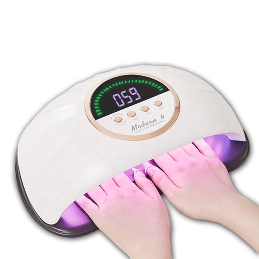 FNL015 New Professional M6 69LEDS 268W Two hands Nail Gel Polish Curing Dual Led Nails Dryer Gel UV LED Nail Lamp