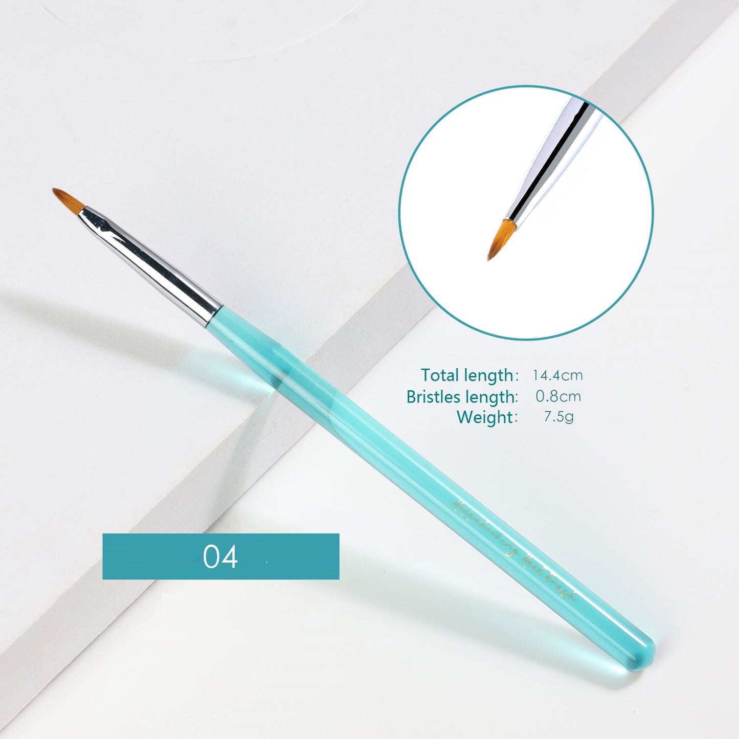 NBR040  Japanese-style nail transparent sea blue acrylic pen holder professional manicure pen crystal painting brush nail tools