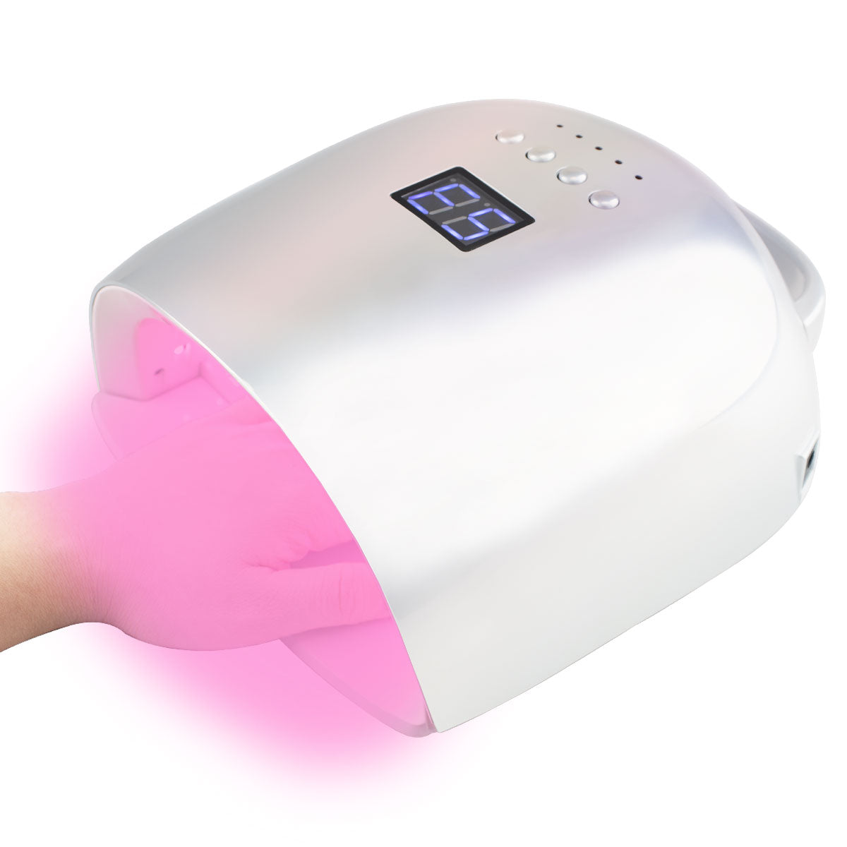 RNL002  new hybrid 86W double OEM dual wireless cordless smart cure digital pink light uv led nail gel lamp manicure nail dryer