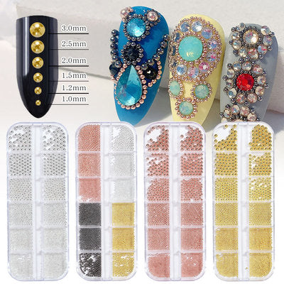 NRS022  ForLife New Nail Art Jewelry Rhinestone Mixed Rivet Pearl Small Accessories Nail Decoration Metal Chain Accessories