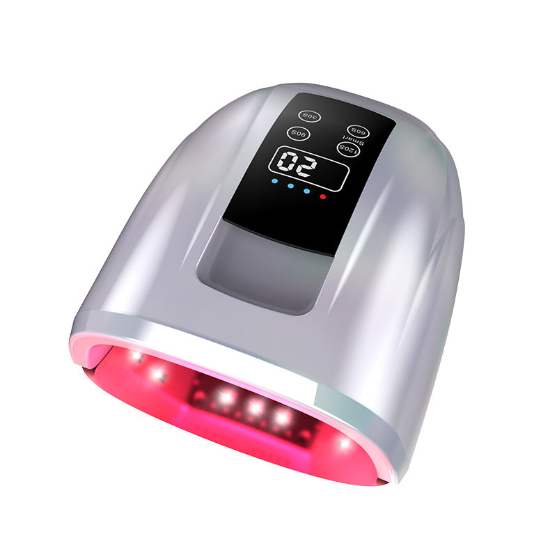 FNL008  New Arrival 90W Wireless Dual Light Rechargeable Cordless Smart Light Therapy Nail Lamp Uv Led Gel Dryer for Salon Manicure