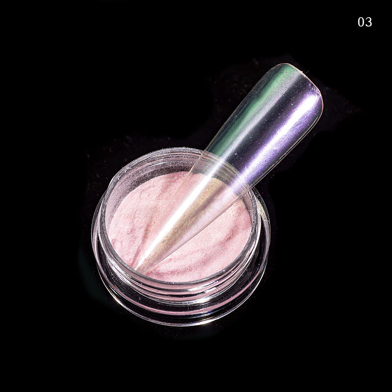 FNP103  Magic Aurora Rainbow Ice Transparent Mirror Effect fairy dust powder glitter nails Chrome Pigment young nails acrylic powder set