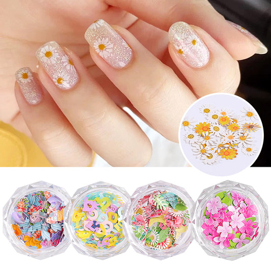 NDE024  ForLife 1Box Colorful Flower Leaf Daisy Star Flamingo Mermaid Crown Letters Designs Nail Sequins Glitter Confetti Nails