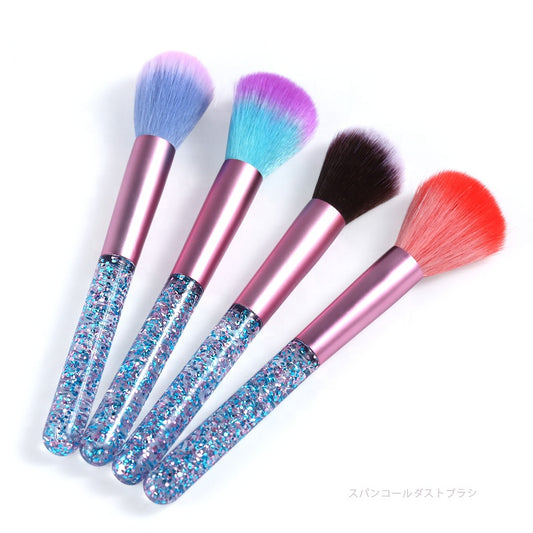 NBR015  Soft Fluffy Dust Clean Acrylic Nail Art Brush Pen Glitter Powder Remover Sequins Handle Manicure Brushes Blush Makeup Tools