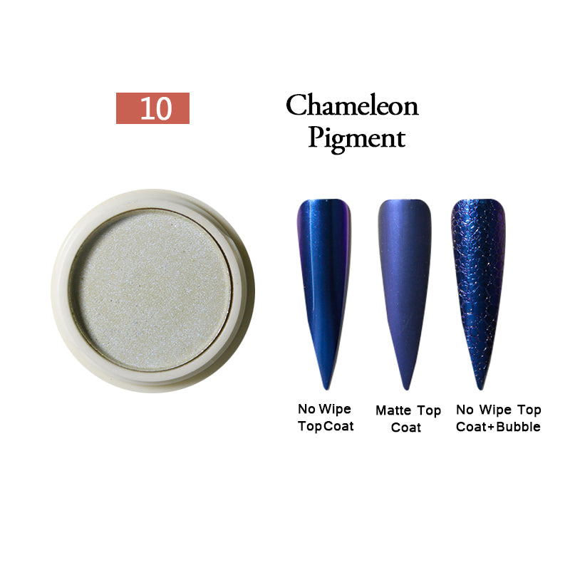 FNP089  nail chrome powder light color chameleon gold metal mirror nail powder Dust Glitters chrome pigments for nails